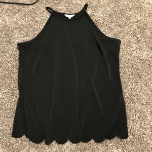 BLACK CANDIES SCALLOPED HALTER TOP